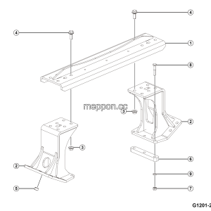 LGMG MT106H 2025 - Hydro-pneumatic suspension cylinder crossbeam assy - G1201-2712019239.S1A