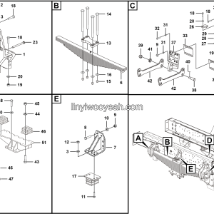 LGMG Off-Highway Dump Truck 2020 - Front leaf spring installation assy - G1202-2712011993