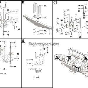 LGMG Off-Highway Dump Truck 2022 - Front leaf spring installation assy - G1202-2712012316