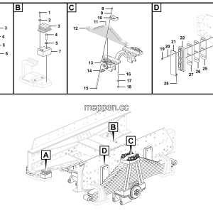 LGMG Mine Truck Mine Truck - Rear leaf spring installation assy - G1203-2712011415