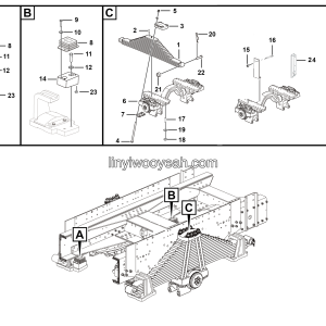 LGMG Off-Highway Dump Truck 2022 - Rear leaf spring installation assy - G1203-2712012324.S1D