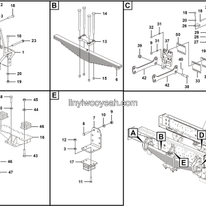 LGMG Off-Highway Dump Truck 2020 - Front leaf spring installation assy - G1204-2712011993
