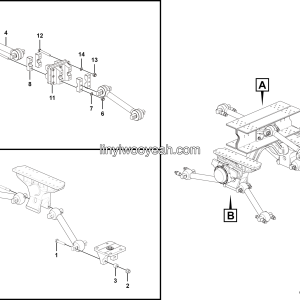 LGMG Mine Truck Mine Truck - Rear thrust rod installation assy - G1207-2712010392
