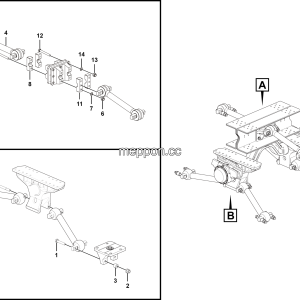 LGMG Off-Highway Dump Truck 2020 - Rear thrust rod installation assy - G1208-2712010392