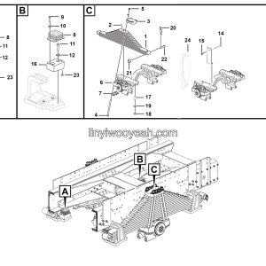 LGMG Off-Highway Dump Truck 2021 - Rear leaf spring installation assy - G1210-2712011415.A1C1