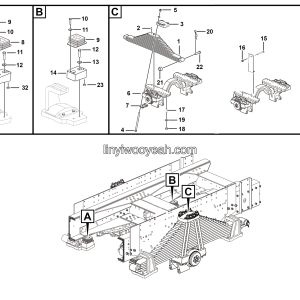 LGMG Off-Highway Dump Truck 2021 - Rear leaf spring installation assy - G1212-2712011415