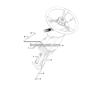LGMG Road Sprinkler 2026 - AMS steering Wheel Mount assy - H1501-2715012226.S1A