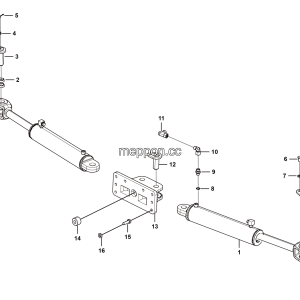LGMG Off-Highway Dump Truck 2024 - Steering cylinder mounting assembly - H1501-2715012900.S1A