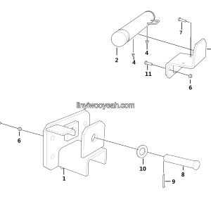 LGMG Off-Highway Dump Truck 2024 - Installation of safety support on the RH side of the cargo box - I0400-2740010929