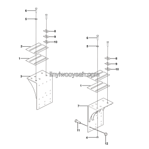 LGMG Off-Highway Dump Truck 2023 - Rear flip support mounting - I0400-2740011049