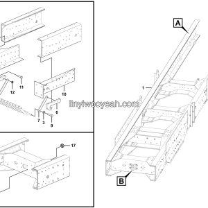 LGMG Mine Truck Mine Truck - Frame assy - I1400-2714012128