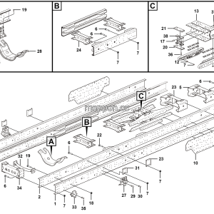 LGMG MS25 Mine Truck - Frame assy - I1400-2714012718