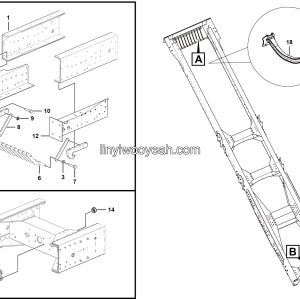LGMG MT86D Mine Truck - Frame assy - I1400-2714012744