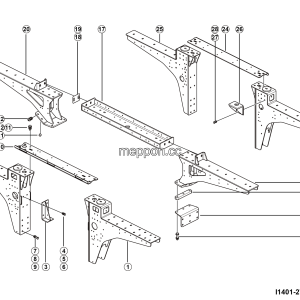 LGMG Off-Highway Dump Truck 2023 - Platform support assy - I1401-2714018832.S1A