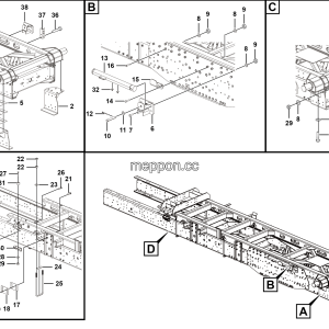 LGMG CMT96 Mine Truck - Attaching assembly - I1500-2740010420