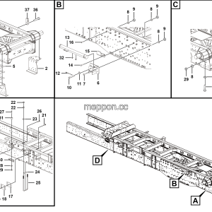 LGMG Off-Highway Dump Truck 2021 - Main & sub frame connecting assy - I1500-2740010552