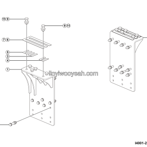 LGMG CMT96A 2025 - Body hinge support assy - I4001-2740011382.S1C