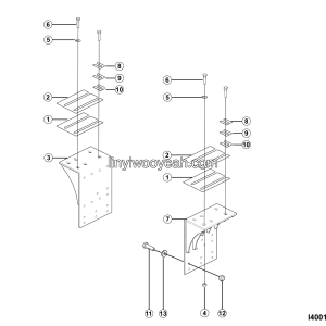 LGMG Off-Highway Dump Truck 2023 - Rear flip mount assembly - I4001-2740011398