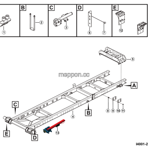 LGMG Off-Highway Dump Truck 2024 - Subframe mounting assembly - I4001-2740011504.S1A