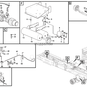 LGMG MT50 Mine Truck - Service brake assembly - J1-2710010610001