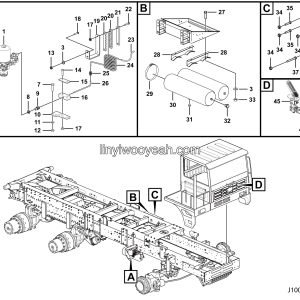 LGMG MT95D Mine Truck - Service brake assembly - J1000-2710010790001