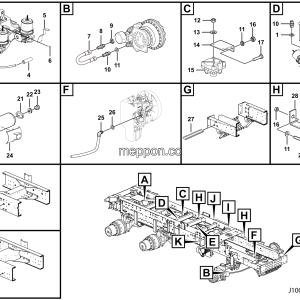 LGMG MT95D Mine Truck - Service brake assembly - J1000-2710010790002