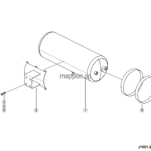 LGMG Off-Highway Dump Truck 2023 - ASM-30L Air storage cylinder installation assembly - J1001-2710012397.S1A