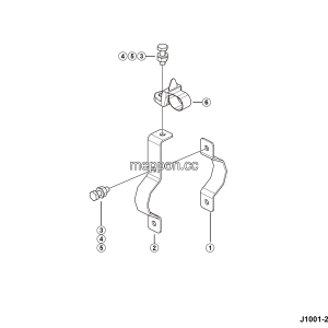 LGMG Off-Highway Dump Truck 2023 - Air hose bracket assy - J1001-2710012572.S1A