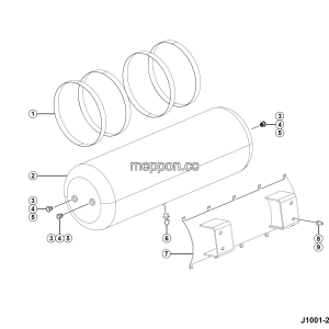 LGMG RTH100 2025 - 80l air reservoir installation - J1001-2710014409.S1A