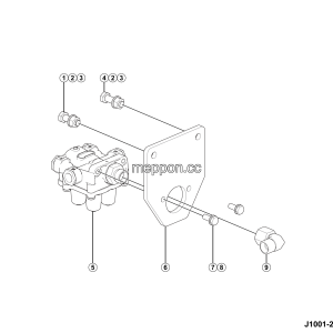 LGMG RTH100 2025 - 4-circuit protection valve installation - J1001-2710015018.S1A