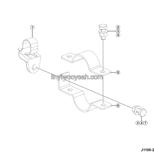 LGMG MT50 2025 - Air hose bracket assy - J1100-2711011776.S1B