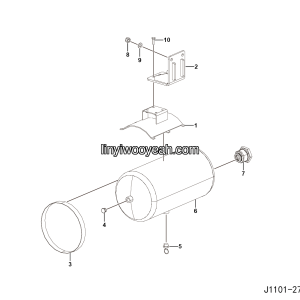 LGMG MT106H 2025 - ASM-Gas tube installation assy（30L） - J1101-2711010758.S1A