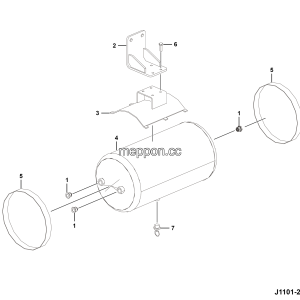 LGMG Off-Highway Dump Truck 2023 - Air reservoir installation assy（LH） - J1101-2711010789.S1A