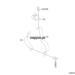 LGMG Off-Highway Dump Truck 2024 - Air hose fixing bracket assy 02 - J1101-2711011339.S1A