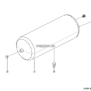 LGMG MTE106H 2025 - Air reservoir assembly - J1101-2711011372.S1A