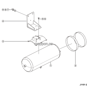 LGMG Off-Highway Dump Truck 2023 - 30L Air reservoir assy illustration - J1101-2711011416.S1A