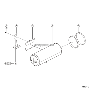 LGMG Off-Highway Dump Truck 2023 - 30L Air reservoir assy illustration - J1101-2711011419.S1A