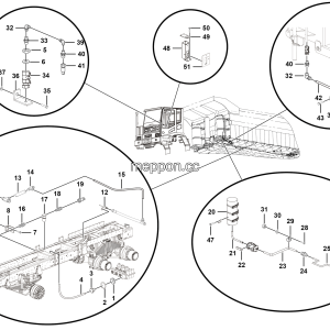 LGMG MT86H Mine Truck - Tyre spray assembly - J3800-2738010208