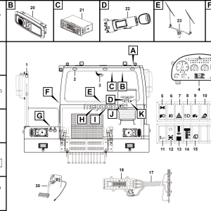LGMG Mine Truck Mine Truck - Cab electricity assembly - K1300-2713011627