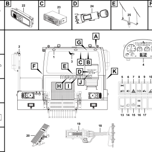LGMG MT86H Mine Truck - Cab electrical system - K1300-2713011852