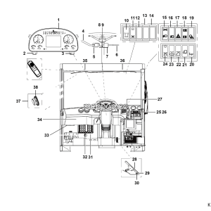 LGMG CMT106 Mine Truck - Cab electrical system - K1300-2713012034
