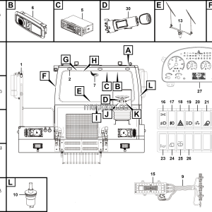 LGMG Off-Highway Dump Truck 2023 - Cab electrical system assy - K1301-2713011755