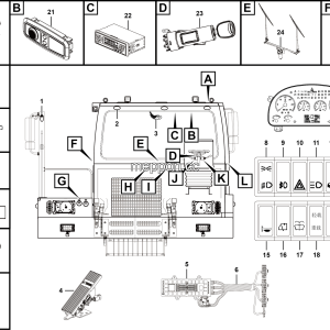 LGMG MT86H Mine Truck - Cab electrical system assy - K1304-2713011839