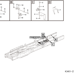 LGMG Off-Highway Dump Truck 2023 - Engine harness fixing system - K3401-2734010887.S1A