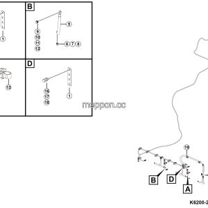 LGMG MTE106H 2025 - Harness between battery boxes (branch b) - K6200-2762000754.S1A