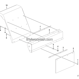 LGMG Off-Highway Dump Truck 2020 - Mudguard tile assy（RH） - L1300-2713010410