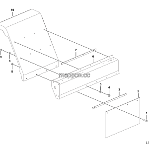 LGMG Mine Truck Mine Truck - Mudguard tile assy（RH） - L1300-2713010410