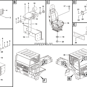 LGMG Mine Truck Mine Truck - Cab install assembly - L1300-2713011458