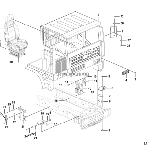 LGMG MT95 Mine Truck - Cab assembly - L1300-2713011683