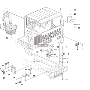 LGMG MT95H Mine Truck - Cab assy - L1300-2713011912